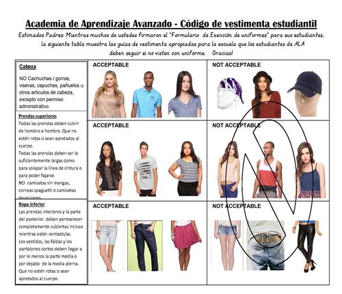 Picture of dress code Spanish Picture of dress code Spanish